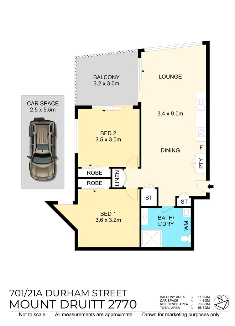 Floorplan of Homely unit listing, Unit 701/21A Durham St, Mount Druitt NSW 2770