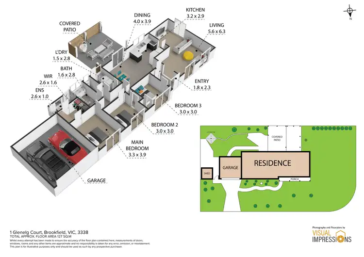 Floorplan of Homely house listing, 1 Glenelg Court, Brookfield VIC 3338