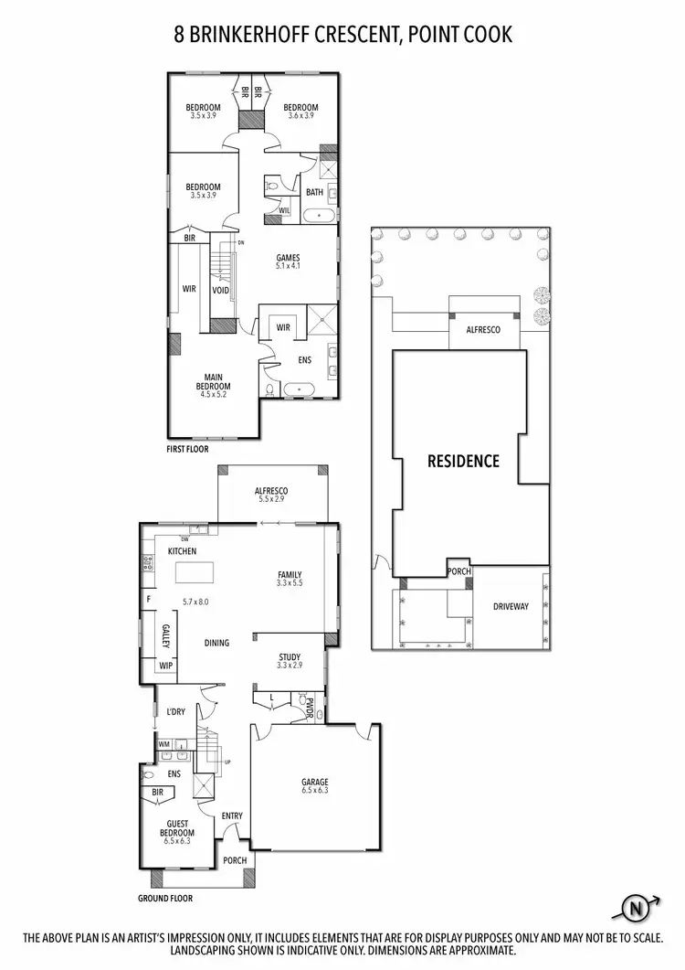 Floorplan of Homely house listing, 8 Brinkerhoff Crescent, Point Cook VIC 3030
