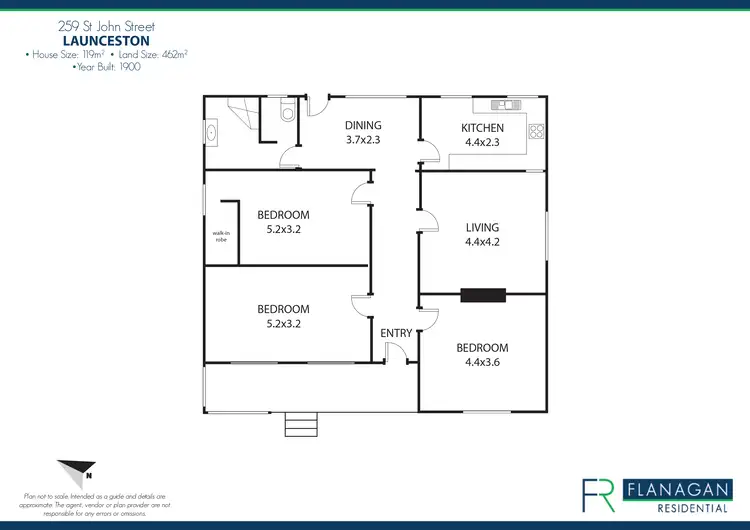 Floorplan of Homely house listing, 259 St John St, Launceston TAS 7250