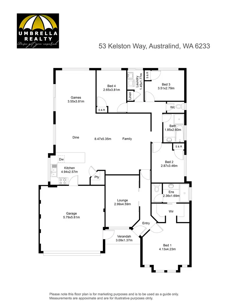 Floorplan of Homely house listing, 53 Kelston Way, Australind WA 6233