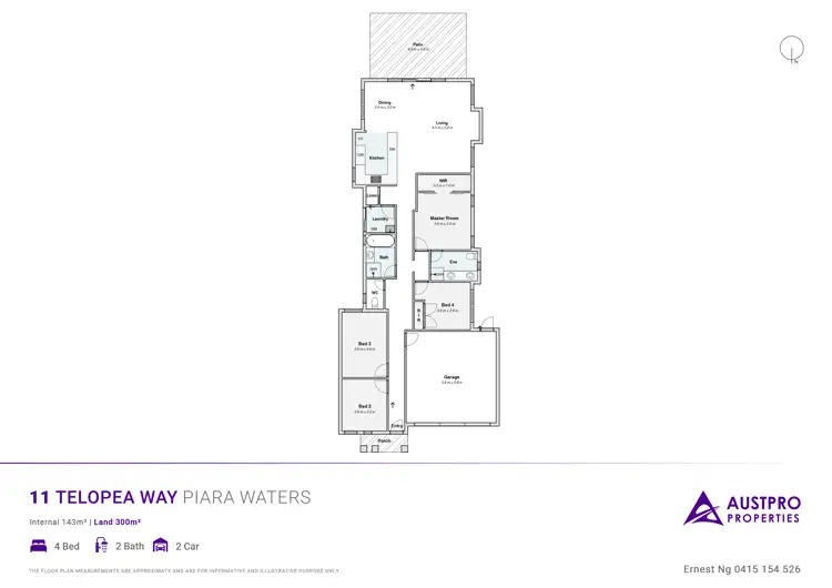 Floorplan of Homely house listing, 11 Telopea Way, Piara Waters WA 6112