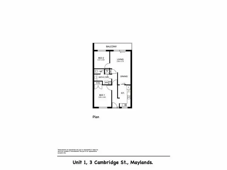 Floorplan of Homely apartment listing, Unit 1/3 Cambridge St, Maylands WA 6051