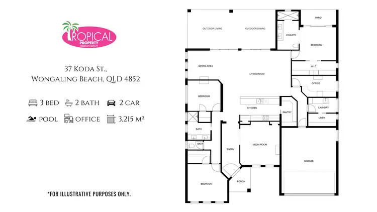 Floorplan of Homely house listing, 37 Koda St, Wongaling Beach QLD 4852