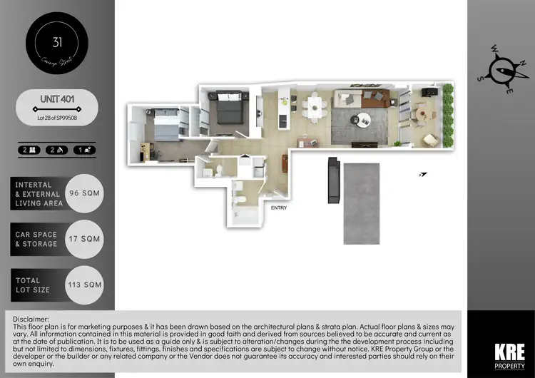 Floorplan of Homely apartment listing, Unit 401/31 Carinya Street, Blacktown NSW 2148