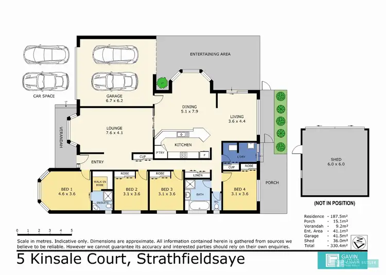 Floorplan of Homely house listing, 5 Kinsale Ct, Strathfieldsaye VIC 3551