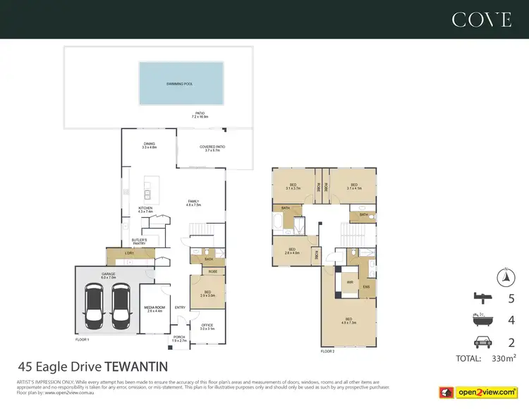 Floorplan of Homely house listing, 45 Eagle Dr, Tewantin QLD 4565