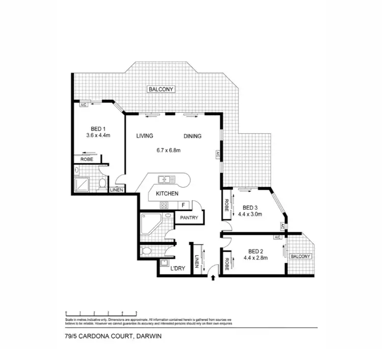 Floorplan of Homely apartment listing, 79/5 Cardona Court, Darwin City NT 800