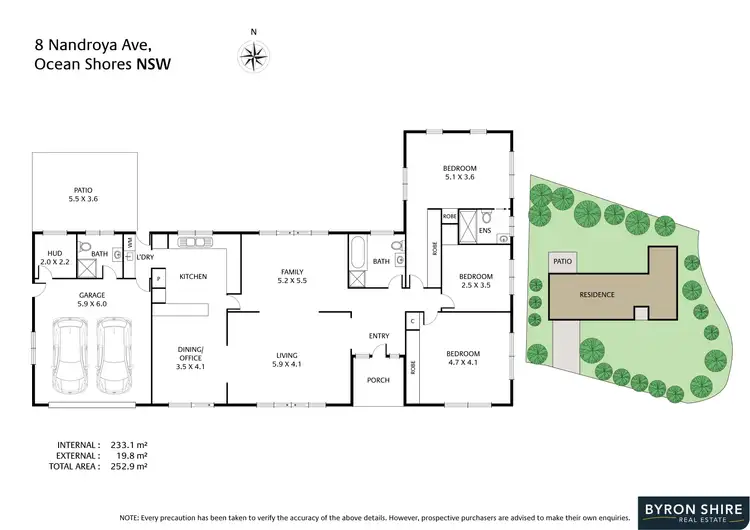 Floorplan of Homely house listing, 8 Nandroya Avenue, Ocean Shores NSW 2483
