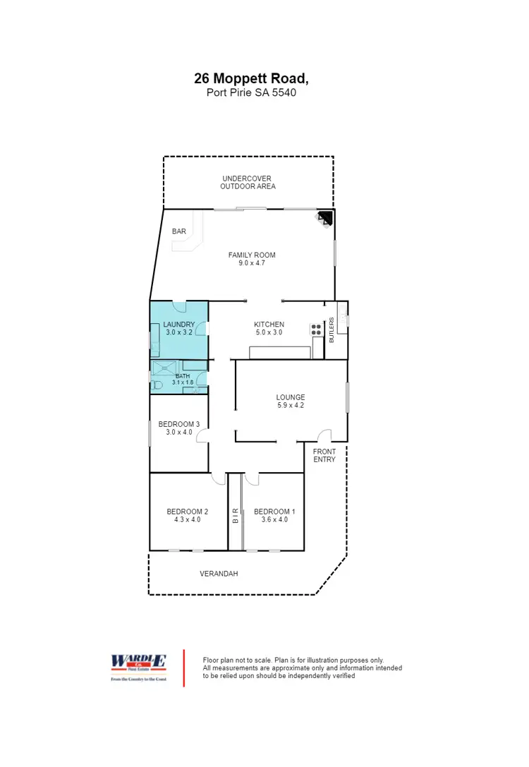 Floorplan of Homely house listing, 26 Moppett Road, Port Pirie SA 5540