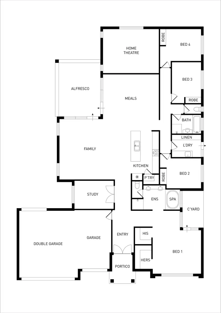 Floorplan of Homely house listing, 4 Amber Lane, Australind WA 6233