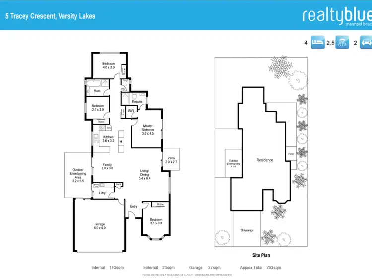 Floorplan of Homely house listing, 5 Tracey Crescent, Varsity Lakes QLD 4227