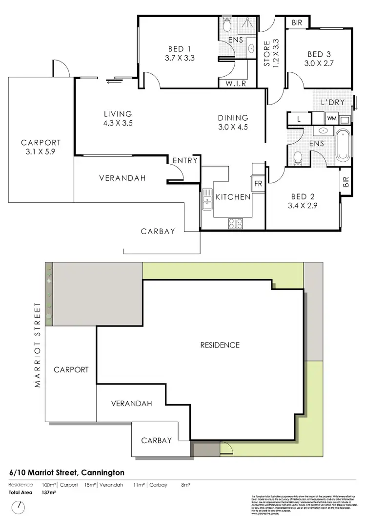 Floorplan of Homely villa listing, 6/10 Marriot St, Cannington WA 6107