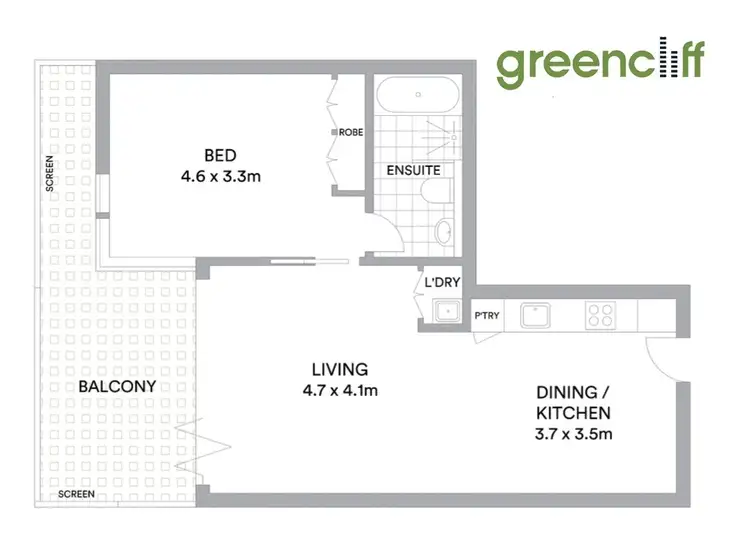 Floorplan of Homely apartment listing, 506/3 Sterling Cct, Camperdown NSW 2050
