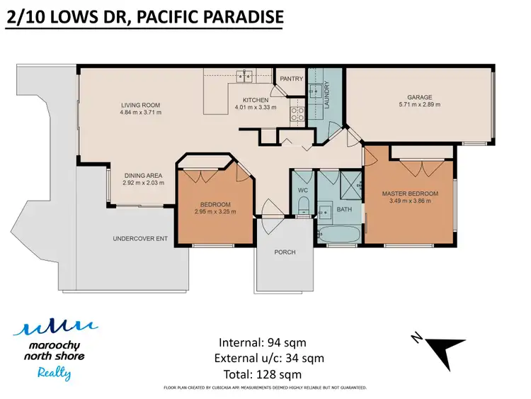 Floorplan of Homely house listing, Unit 2/10 Lows Dr, Pacific Paradise QLD 4564