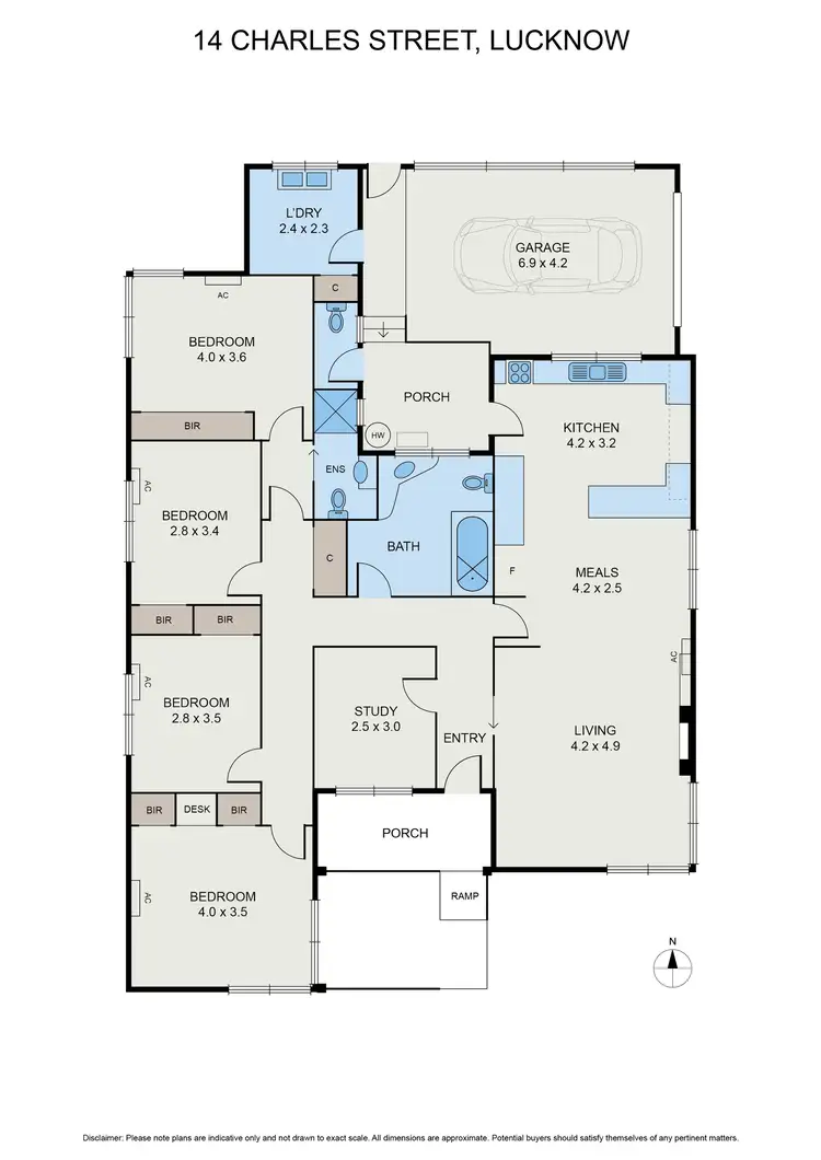 Floorplan of Homely house listing, 14 Charles St, Lucknow VIC 3875