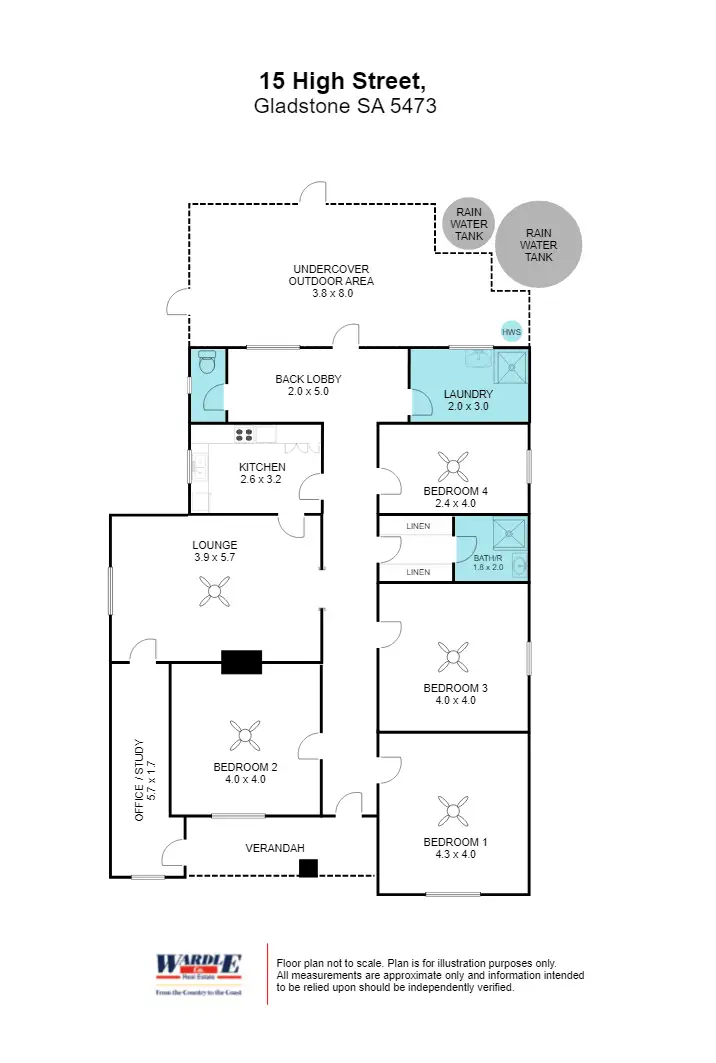 Floorplan of Homely house listing, 15 High St, Gladstone SA 5473