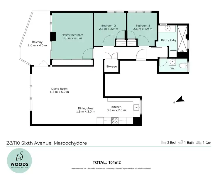 Floorplan of Homely unit listing, Unit 28/110 Sixth Ave, Maroochydore QLD 4558