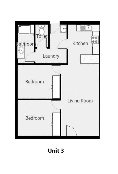 Floorplan of Homely unit listing, Unit 3/3 Sutherland St, Stawell VIC 3380