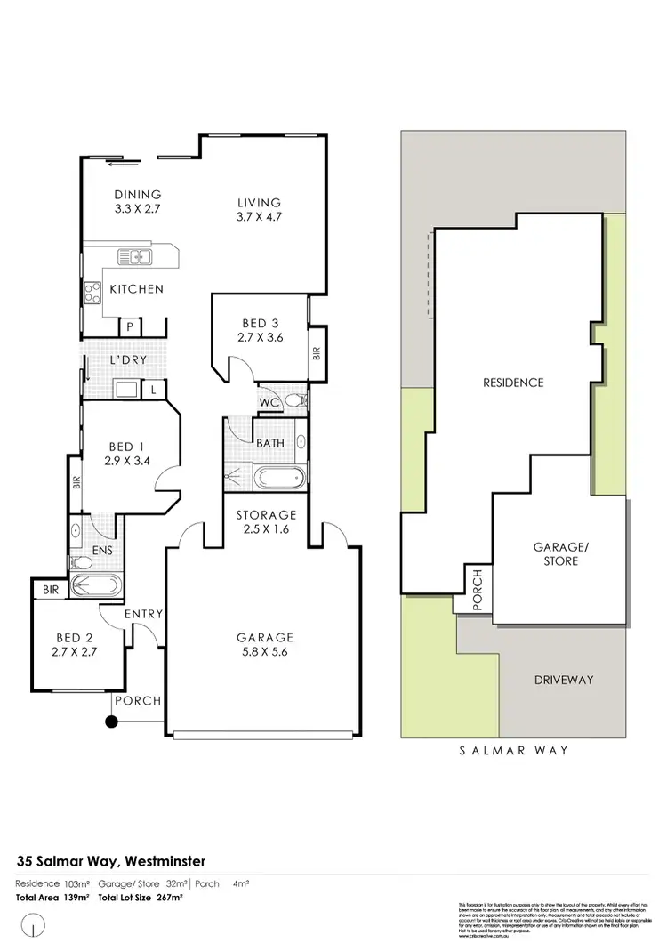 Floorplan of Homely house listing, 35 Salmar Way, Westminster WA 6061