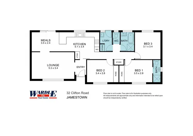 Floorplan of Homely house listing, 32 Clifton Rd, Jamestown SA 5491