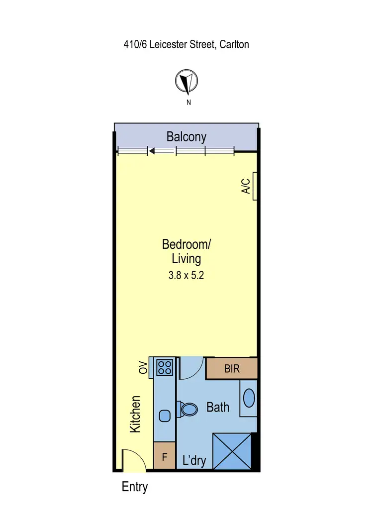 Floorplan of Homely apartment listing, Unit 410/6 Leicester St, Carlton VIC 3053