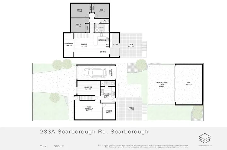 Floorplan of Homely house listing, 233A Scarborough Rd, Scarborough QLD 4020