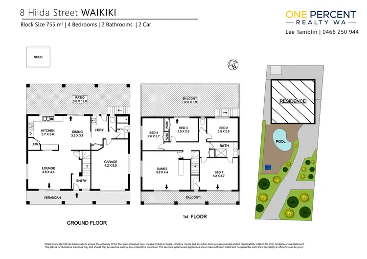 Floorplan of Homely house listing, 8 Hilda Rd, Waikiki WA 6169