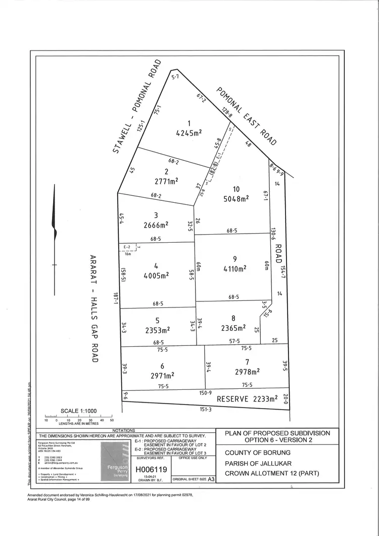 Floorplan of Homely land listing, Lots 2 - 10 Crn Ararat - Halls Gap Rd & Pomonal East Rd, Pomonal VIC 3381