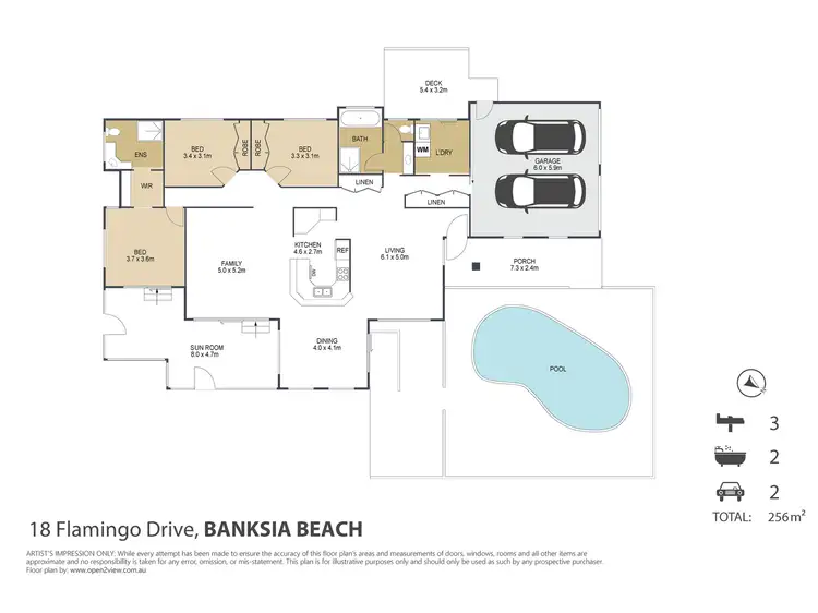 Floorplan of Homely house listing, 18 Flamingo Dr, Banksia Beach QLD 4507