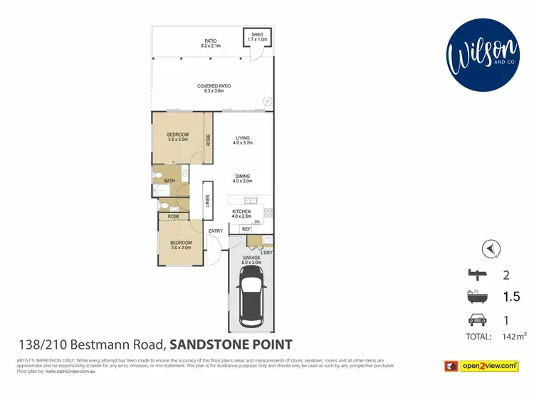 Floorplan of Homely unit listing, Unit 138/210 Bestmann Rd E, Sandstone Point QLD 4511