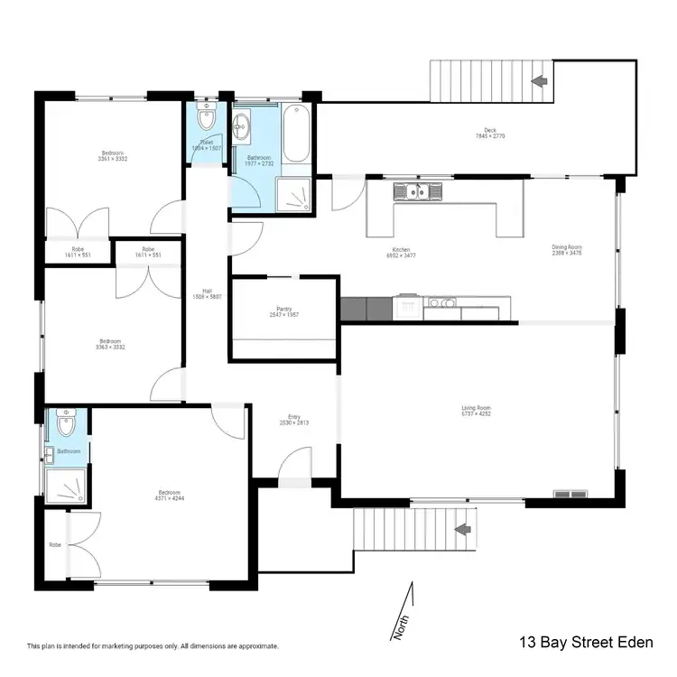 Floorplan of Homely house listing, 13 Bay St, Eden NSW 2551