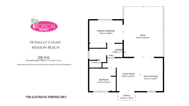 Floorplan of Homely house listing, 54 Shelly Ct, Mission Beach QLD 4852
