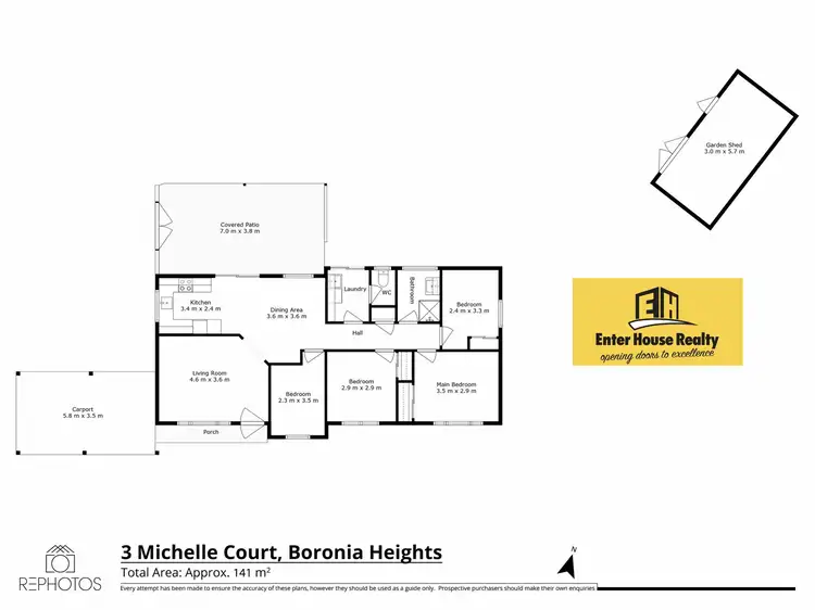 Floorplan of Homely house listing, 3 Michelle Ct, Boronia Heights QLD 4124