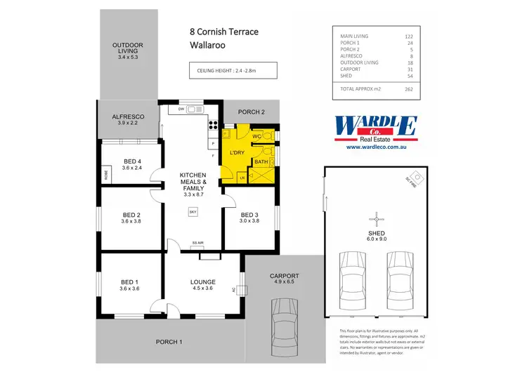 Floorplan of Homely house listing, 8 Cornish Tce, Wallaroo SA 5556