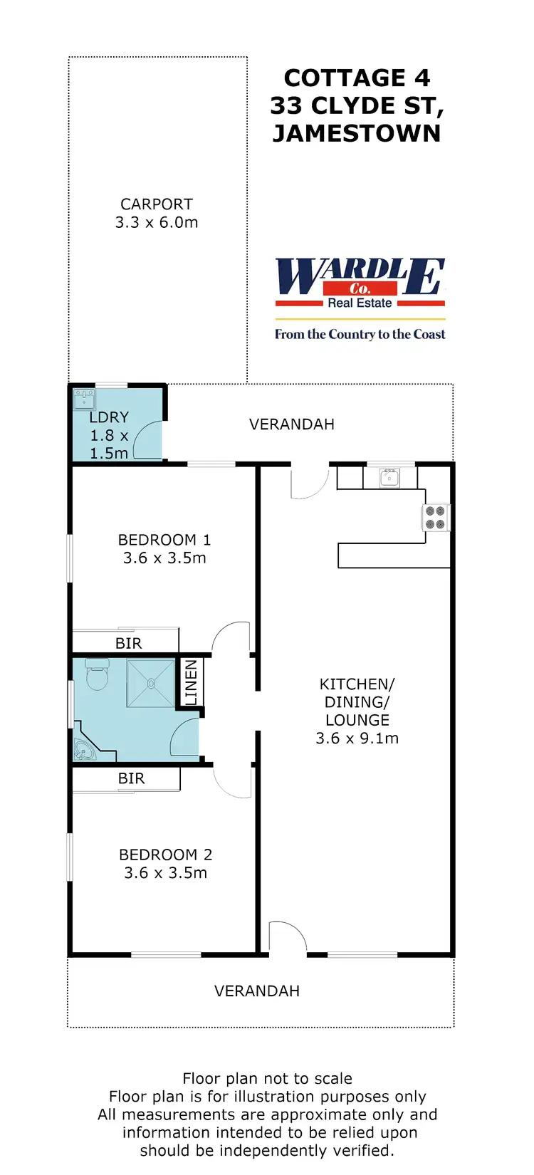 Floorplan of Homely house listing, Cottages 1-5/33 Clyde Street, Jamestown SA 5491