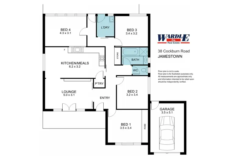 Floorplan of Homely house listing, 38 Cockburn Rd, Jamestown SA 5491
