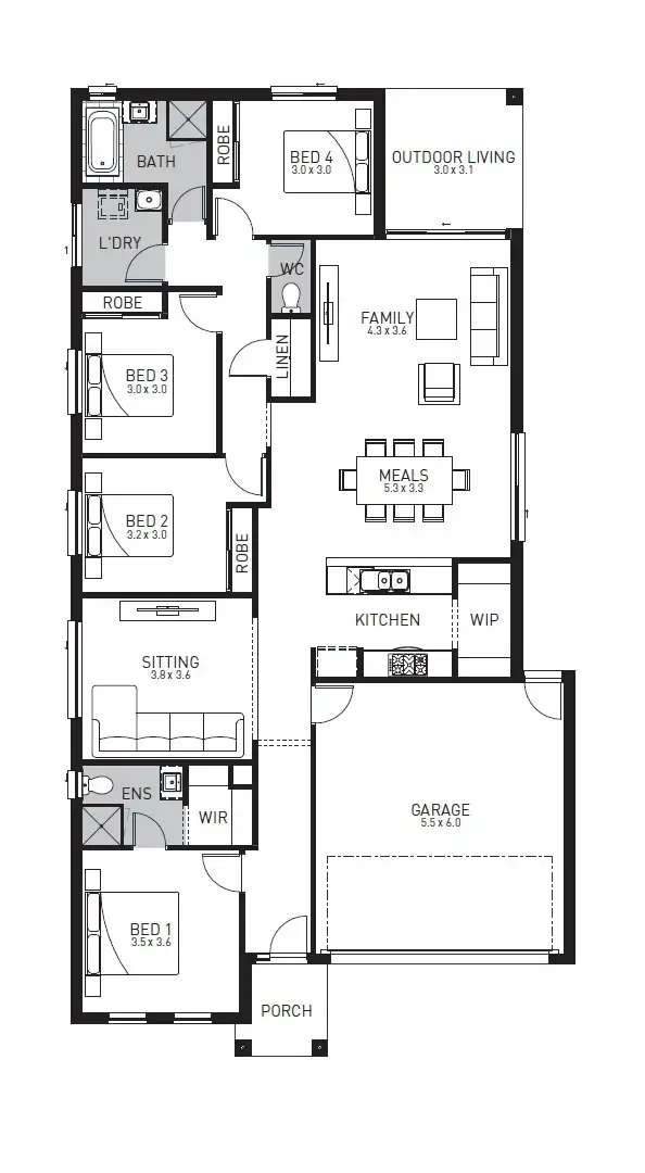 Floorplan of Homely house listing, 97A Cranhaven Road, Langwarrin VIC 3910