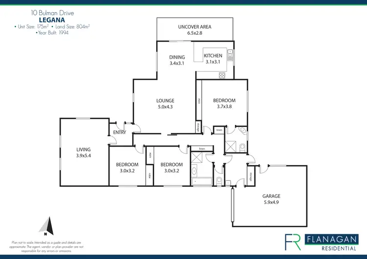 Floorplan of Homely house listing, 10 Bulman Dr, Legana TAS 7277