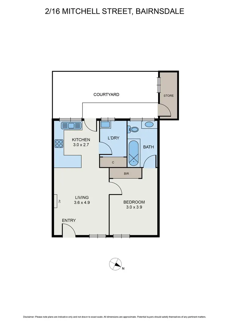 Floorplan of Homely unit listing, Unit 2/16 Mitchell St, Bairnsdale VIC 3875