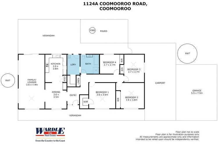 Floorplan of Homely house listing, 1124A Coomooroo Rd, Coomooroo SA 5431