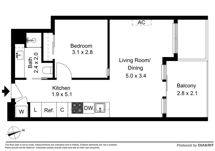 Floorplan of Homely apartment listing, Unit 107/294 Keilor Rd, Essendon North VIC 3041