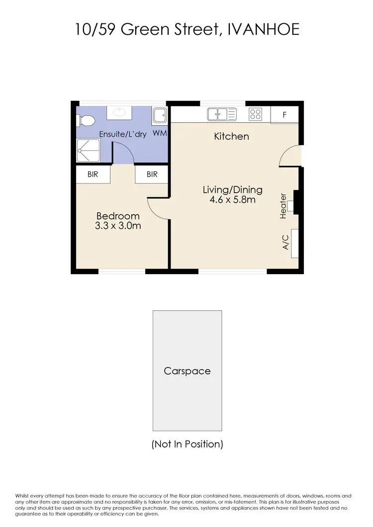 Floorplan of Homely unit listing, Unit 10/59-61 Green St, Ivanhoe VIC 3079