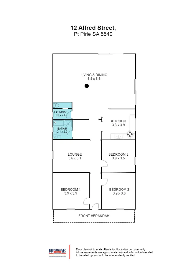 Floorplan of Homely house listing, 12 Alfred Street, Port Pirie SA 5540