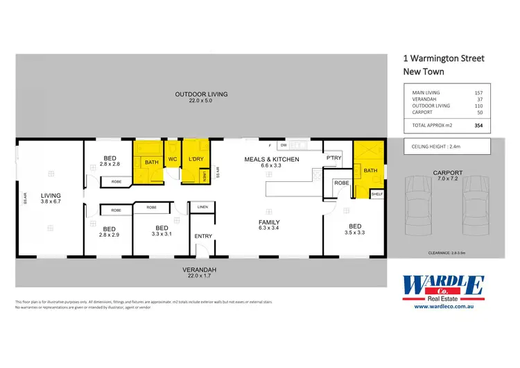 Floorplan of Homely house listing, 1 Warmington Rd, Kadina SA 5554