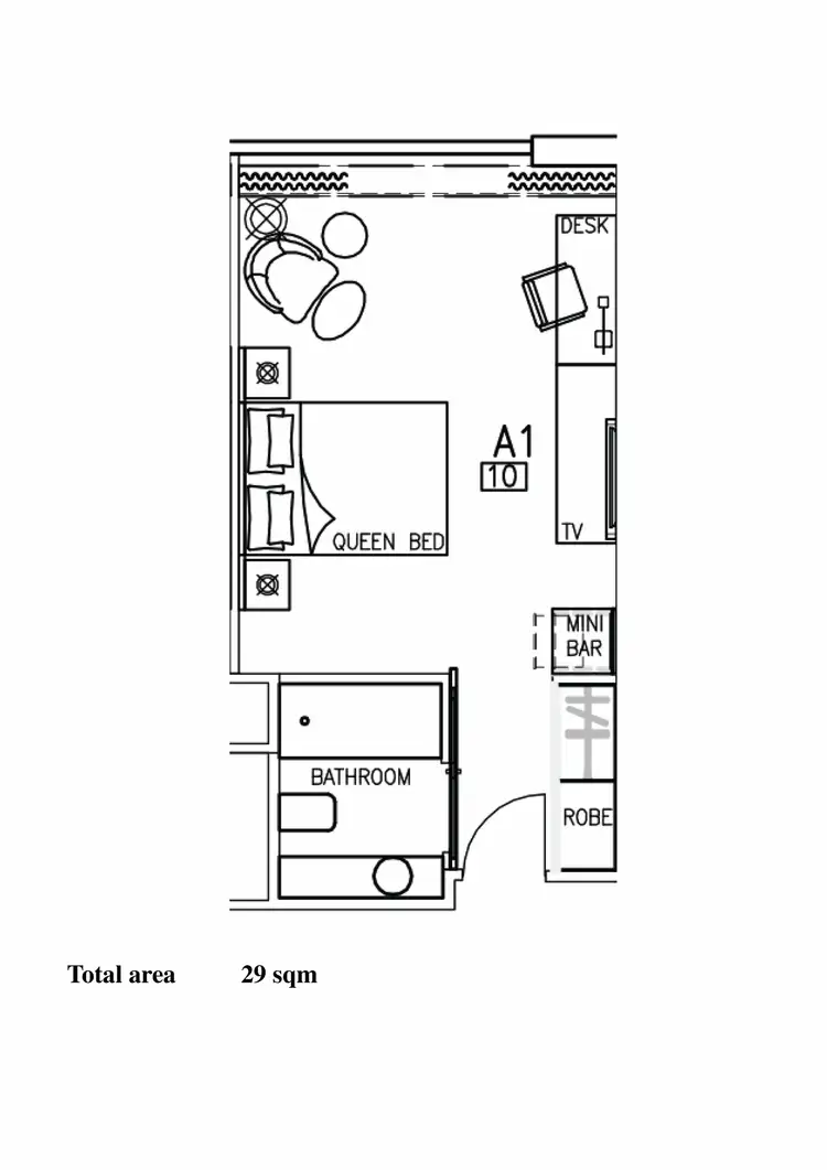 Floorplan of Homely apartment listing, 1010/1A Glenelg Street, South Brisbane QLD 4101