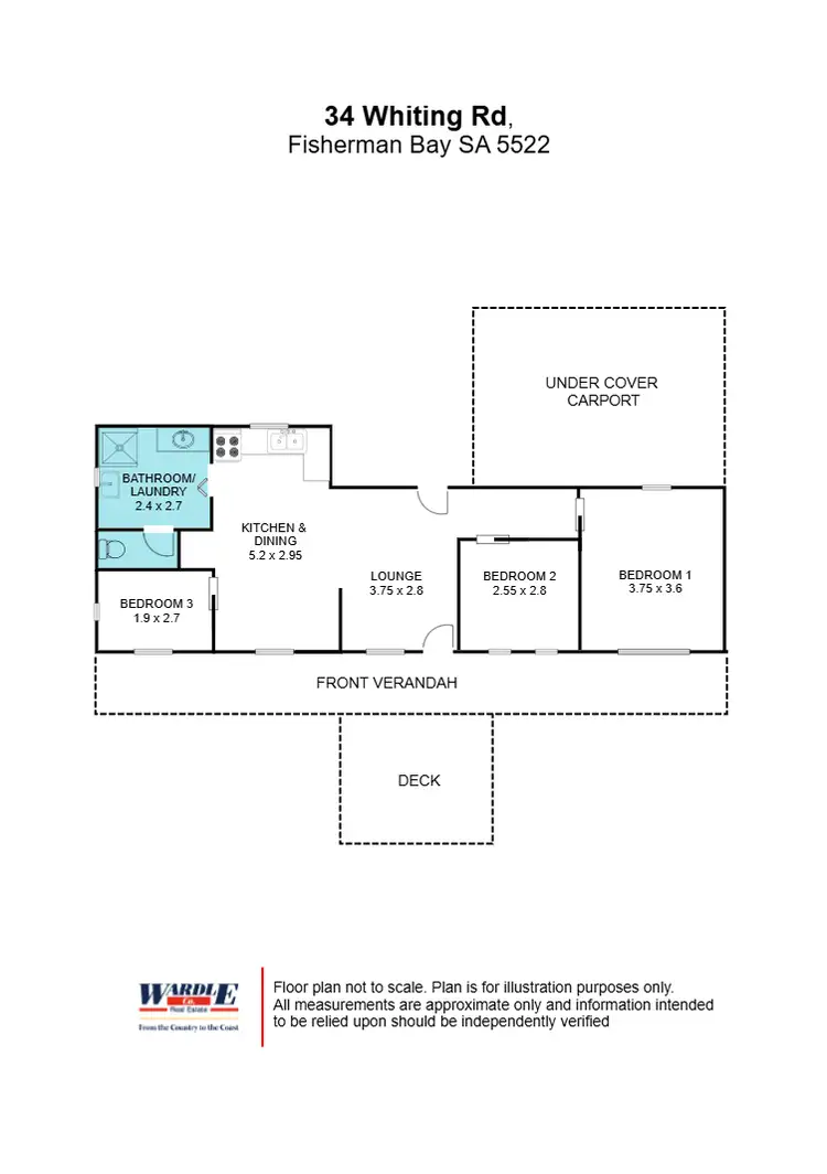 Floorplan of Homely house listing, 34 Whiting Rd, Fisherman Bay SA 5522