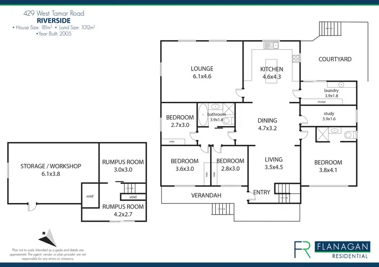 Floorplan of Homely house listing, 429 West Tamar Rd, Riverside TAS 7250