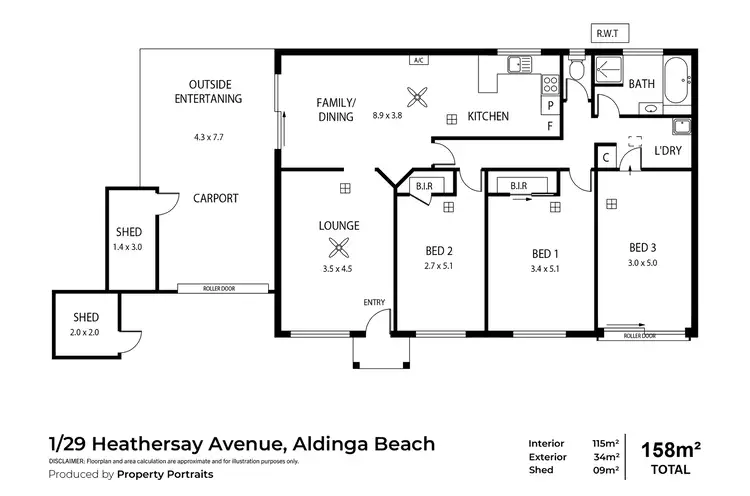 Floorplan of Homely unit listing, 1/29 Heathersay Ave, Aldinga Beach SA 5173