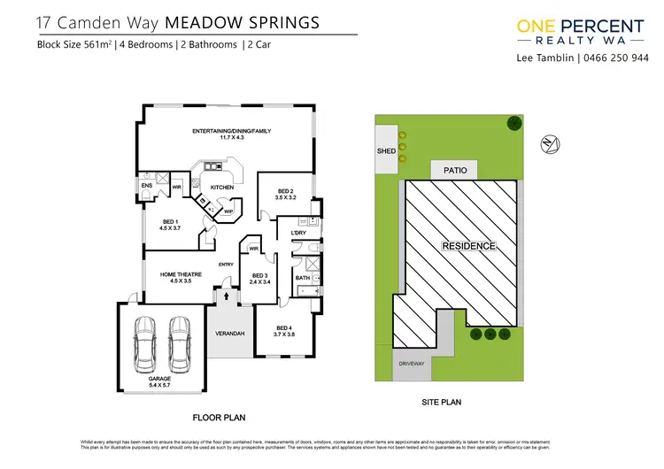 Floorplan of Homely house listing, 17 Camden Way, Meadow Springs WA 6210